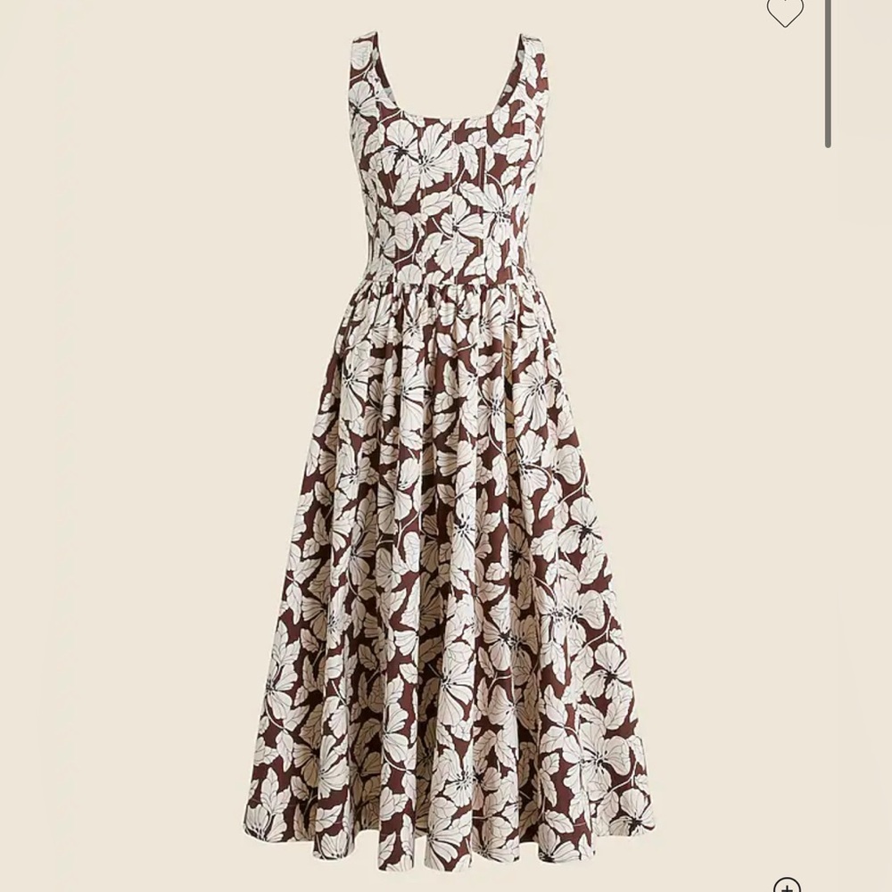 NWT J. Crew Floral Fit and Flare Midi Dress